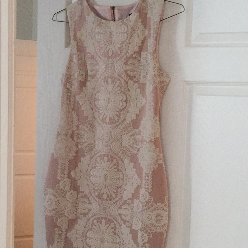 Blush and beige dress